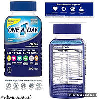 Вітаміни для чоловіків Bayer One A Day Men's, США 200 таблеток (уцінка, пошкоджена кришка)