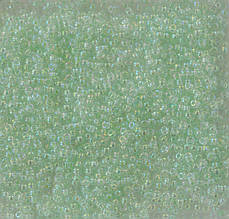 Бісер Miyuki Round Rocailles 11/0 колір - салатовий прозорий з переливом