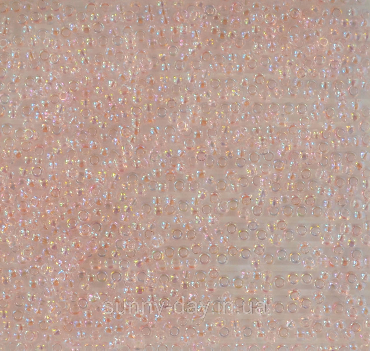 Бісер Miyuki Round Rocailles 11/0 колір - рожевий світлий прозорий з переливом, фото 1