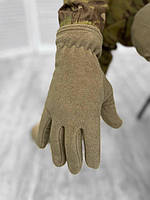 Перчатки зимние флисовые койот / Тактические зимние перчатки флис цвет койот (арт.12260)