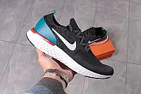 Мужские кроссовки Nike Найк Epic React, текстиль, пена, серые с зеленым 43