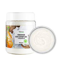 Олія для волосся та тіла кокосова Top Beauty з вітаміном Е та ароматом апельсину 250 мл