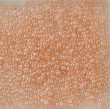 Бісер Miyuki Round Rocailles 11/0 колір - персиковий світлий прозорий