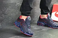 Мужские кроссовки Nike Найк Air Max Tn, сетка, пена, синие с красным 44