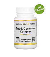 California Gold Nutrition, Цинк-L-карнозин, 30 капсул