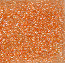 Бісер Miyuki Round Rocailles 11/0 колір - персиковий темний прозорий