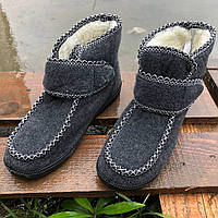Черевики жіночі хутряні утеплені з застібкою 37р 24см, Бабусі жіночі домашні, Тапочки з хутром