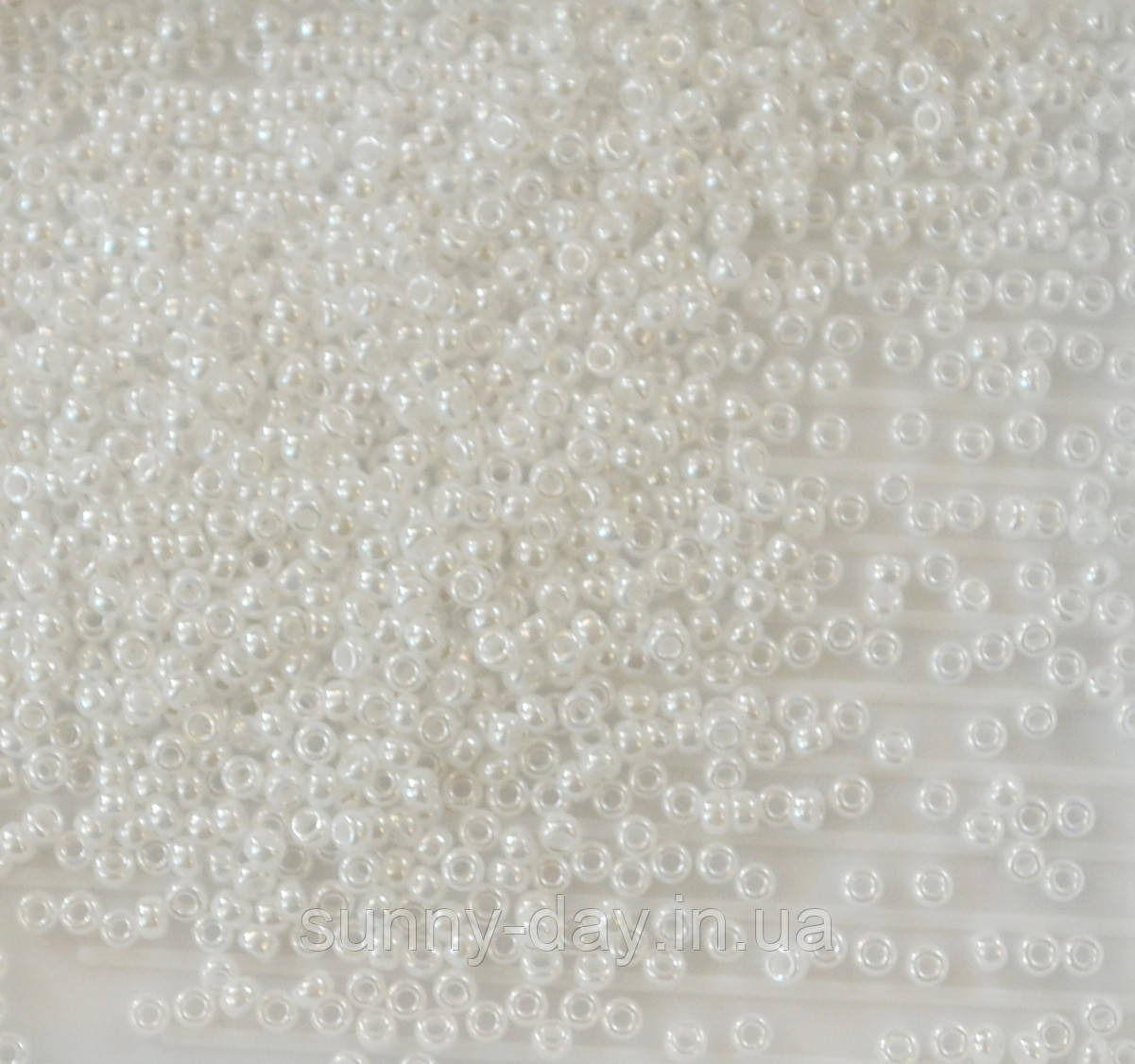 Бісер Miyuki Round Rocailles 11/0 колір - білий перлиновий, фото 1
