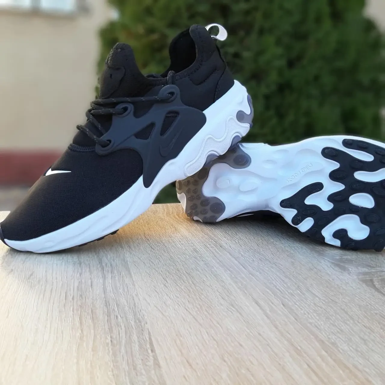 Мужские кроссовки Nike Найк Presto React, текстильная сетка, черные с ...