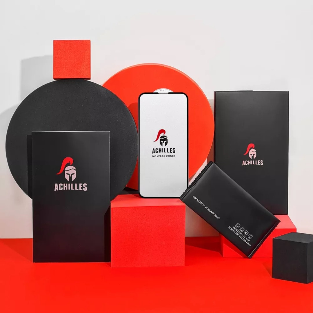Захисне скло Achilles для iPhone 14 Plus закруглені краї