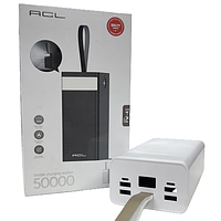 Портативное зарядное устройство ACL цвет черный, мощный POWER BANK 50000 mAh - Реальная емкость + Подарок