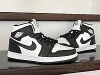 Мужские кроссовки Nike Найк Air Jordan, кожа, черные с белым. 43