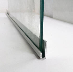 Стартовий (торцевий) профіль для скла, дзеркал до 4 мм срібло 3,0 м