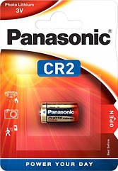 Батарейка CR2 Panasonic літієва (1шт/уп) (CR-2L/1BP) блістер (код 119970)