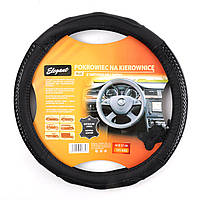 Чохол керма шкіра "М" (37-38 см) чорний Elegant 105606 масаж, коса