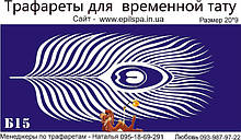 Трафарет для Біо Тату 20*9 Б15 (одноразовий)