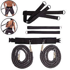 TRX Тренировочная система парная с креплением на пояс SP-Planeta PHYSICAL ABILITY COORDINATION TRAINER FI-3012