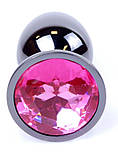 Серія Anal Plug Boss - ювелірні вироби Dark Silver Plug Pink S, BS6400026, фото 9