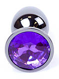 Серія Anal Plug Boss - ювелірні вироби Dark Silver Purple S, BS6400034, фото 8