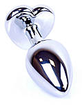 Серія Anal Plug Boss - ювелірні вироби Silver Heart Plug Dark Blue S, BS6400050, фото 4