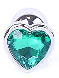 Серія Anal Plug Boss - ювелірні вироби Silver Heart Plug Green S, BS6400051, фото 8