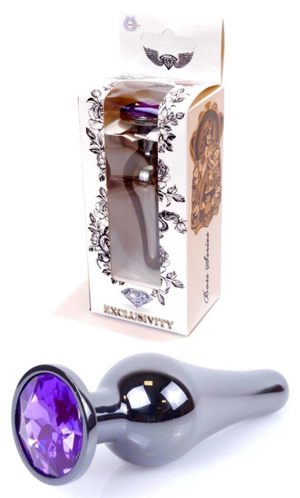 Серія Anal Plug Boss - ювелірні вироби темний сріблястий задник фіолетовий, BS6400061, фото 1