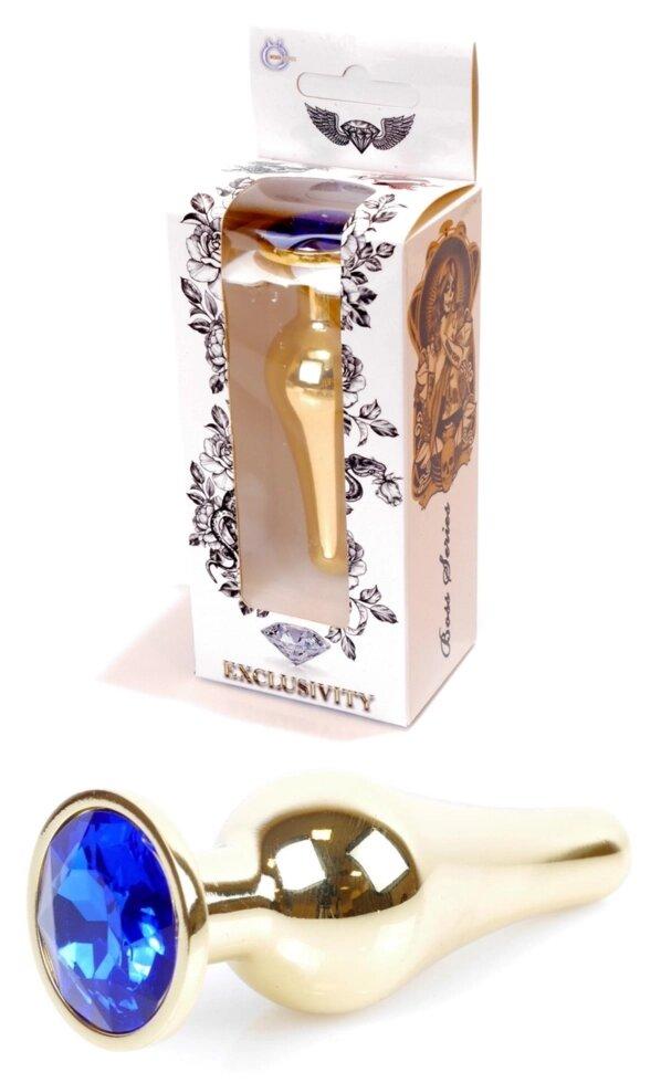 Серія Anal Plug Boss - Ювелірна золота задяка Dark Blue, BS6400068