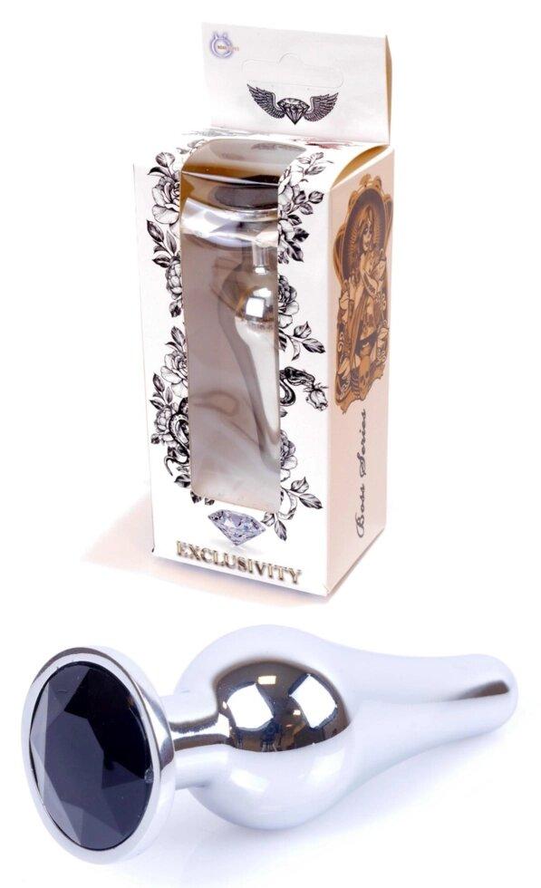 Серія Boss Anal Plug - ювелірна срібна задня штепсельна штекерна чорна, BS6400074, фото 1