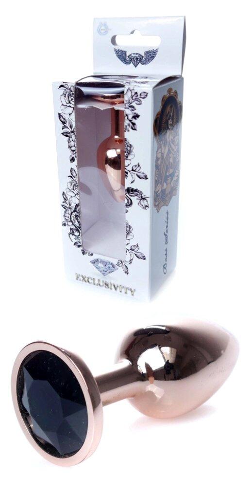 Серія Anal Plug Boss - ювелірна червона золота пробка Black S, BS6400111