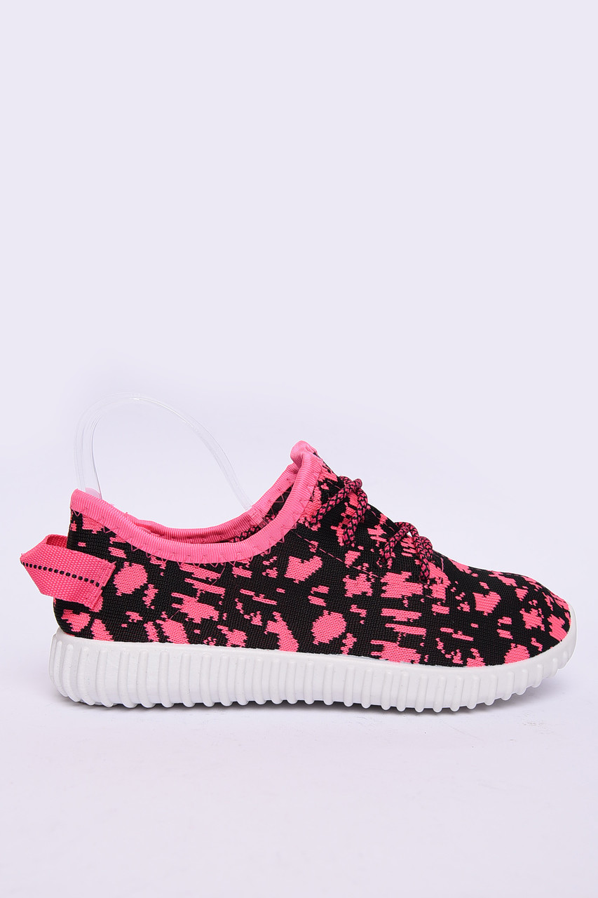Кроссовки женские черно-розовые текстиль шнуровка 150190M, цена 240 грн ...