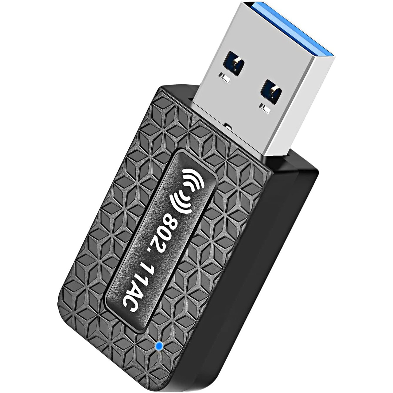 Швидкісний мережевий USB WiFi адаптер Addap UWA-04, дводіапазонний 2.4 ГГц + 5 ГГц бездротовий приймач, 1300 Мбіт/с