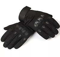 Тактические полнопалые перчатки Eagle ST-1 XL Чёрные с усиленным протектором | Мотоперчатки стрелковые