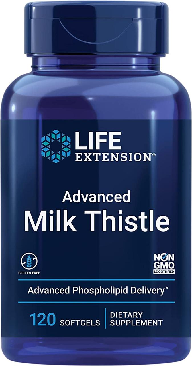 Life Extension Advanced Milk Thistle / Розторопша для здоров'я печінки 120 гель капсул, фото 1