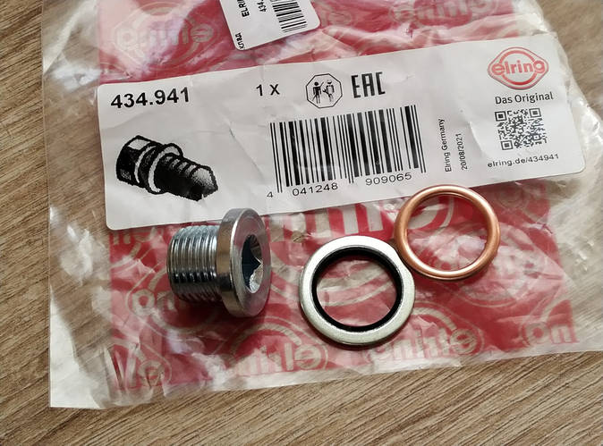 Пробка масляного поддона ELRING 434.941 RENAULT MEGANE 1.5DCI (ID ...