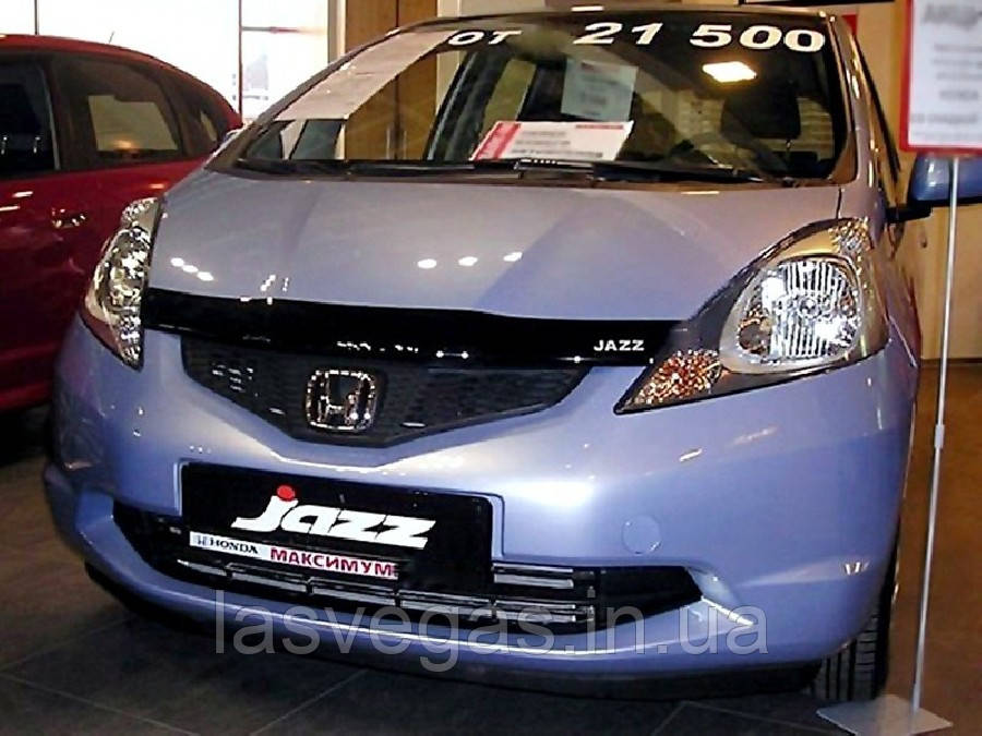 Дефлектор капота (мухобійка) Honda Jazz 2008- (EGR/Австралія), фото 1