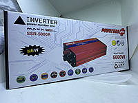 Інвертор перетворювач 12-220v 5000w функція плавного пуску вольтметр Powerone