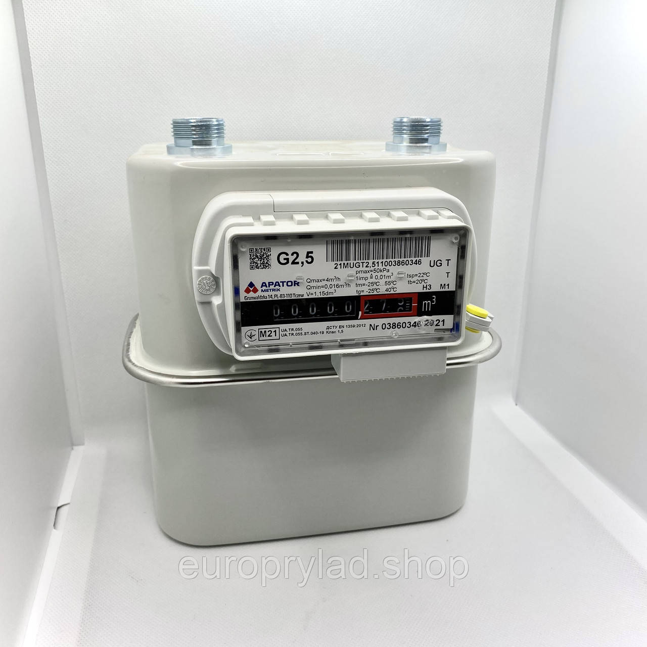 Лічильник газу мембранний Metrix UG T G2,5 з термокомпенсатором без КМЧ 1¼' (Ду 32мм), фото 1