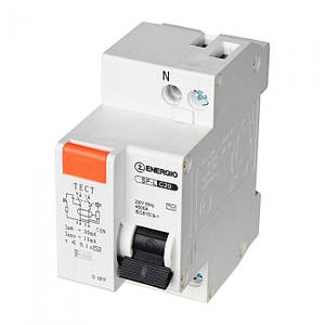 Диференціальний автоматичний вимикач ENERGIO SP-L 1P+N C 20А 4.5 кА