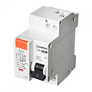 Диференціальний автоматичний вимикач ENERGIO SP-L 1P+N C 10А 4.5 кА