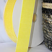 Лента велюровая (бархатная) желтая, 4 см