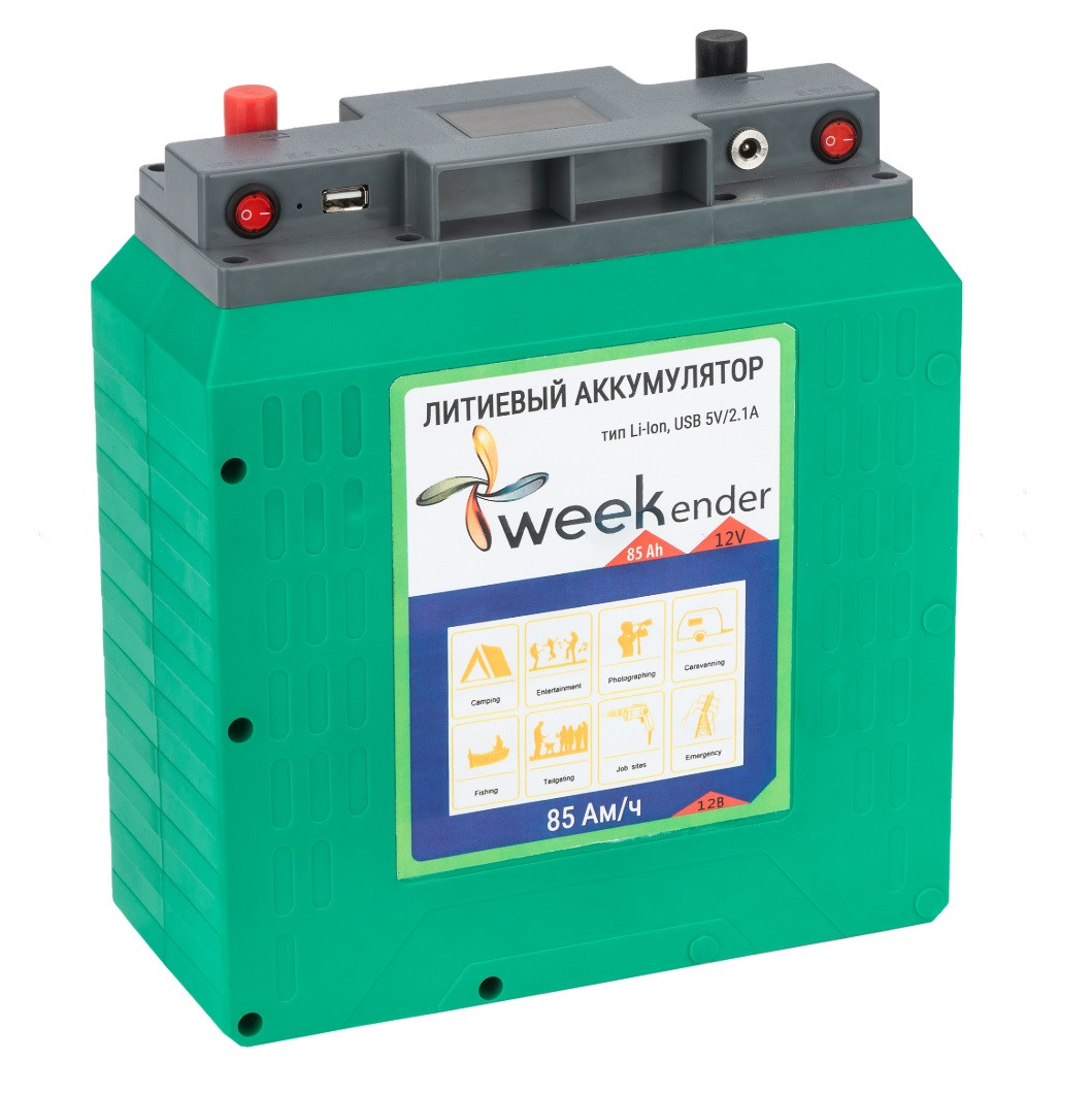 Літій-іонний акумулятор Weekender LI-ION 85AH + заряджання 12V10A, фото 1