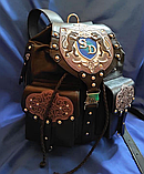 Шкіряний рюкзак "Пантера" з ініціалами, фото 3