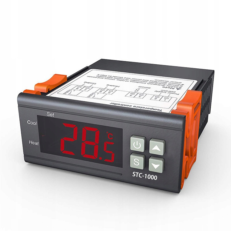 Цифровий терморегулятор STC-1000 220V з виносним датчиком від-50 до +99с крок 0,1 з термореле