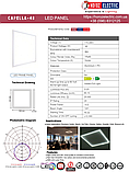 Світлодіодна врізна панель 600 мм Smd Led Horoz CAPELLA 48W, фото 8