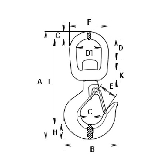 гак-вертлюг SLR-040