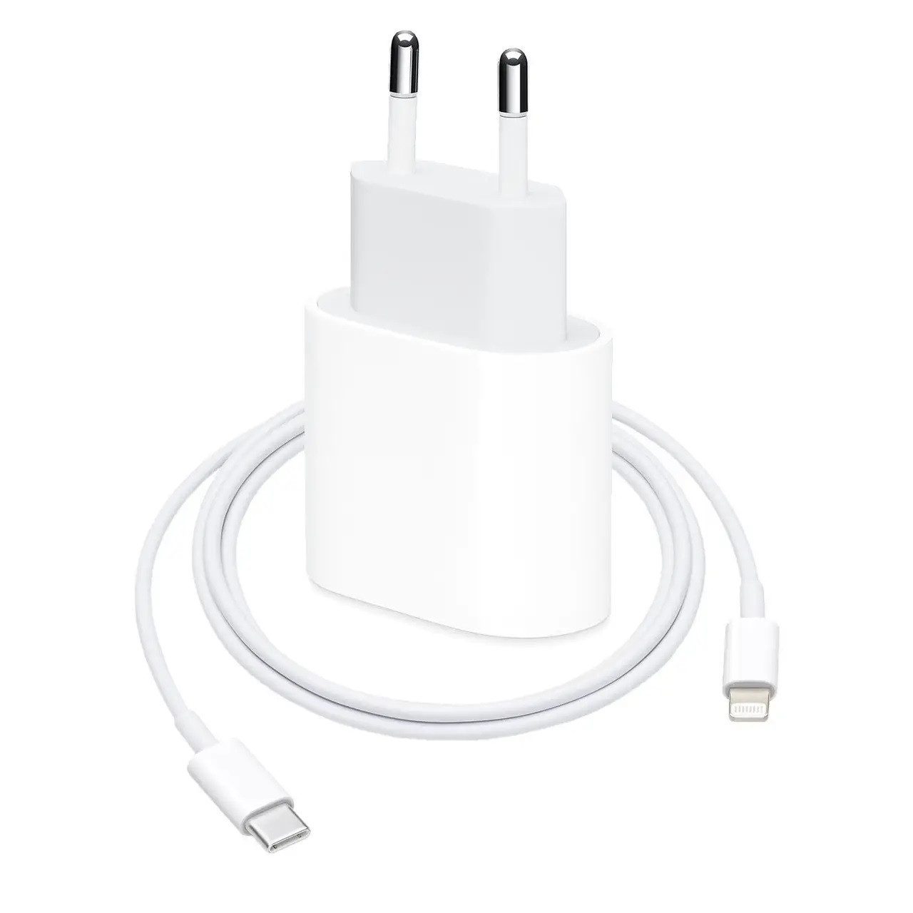 Комплект швидкого заряджання для iPhone, Адаптер живлення 20W з кабелем USB-C - Lightning