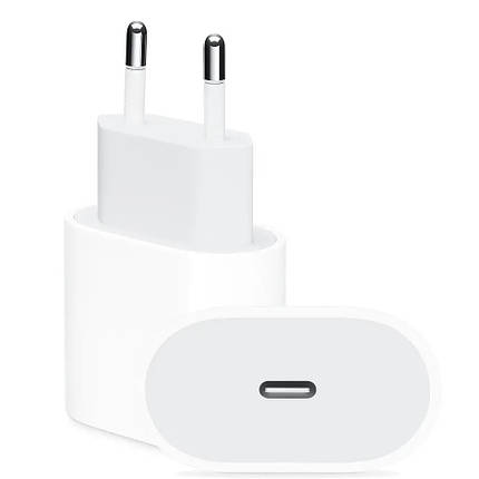 Комплект швидкого заряджання для iPhone, Адаптер живлення 20W з кабелем USB-C - Lightning, фото 2