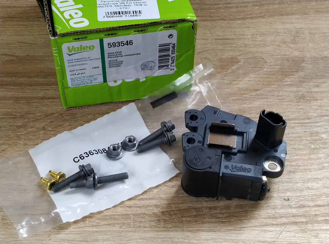 Регулятор напруги генератора VALEO 593546 MASTER, MOVANO, TRAFIC 1.9 ...
