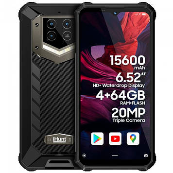 Протиударний телефон захищений водонепроникний смартфон iHunt Titan P15000 2022 - 4G - 4/64 Гб, 15600 мАч