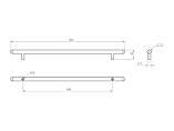 Ручка рейлінгова GIFF RE1004/288 L=368 RS хром, фото 3